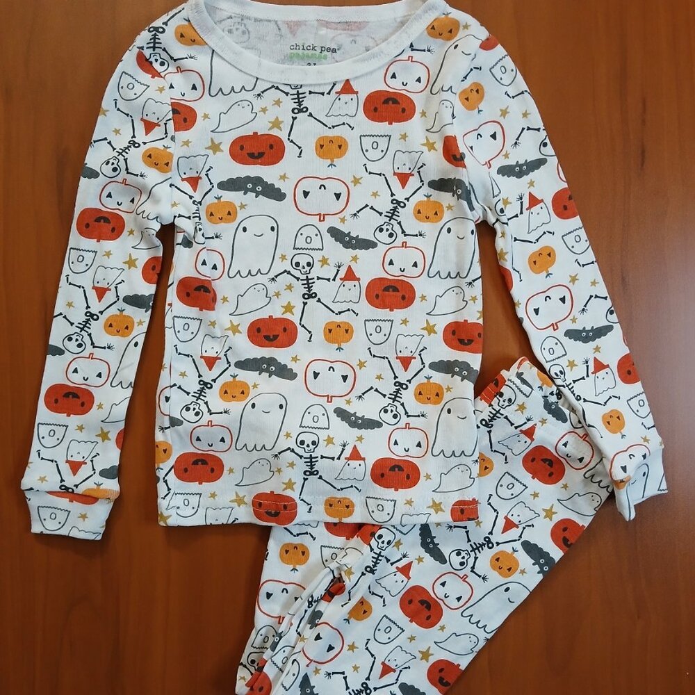 Chick Pea 2pc Ghosts & Pumpkins Pajama Set - 2T